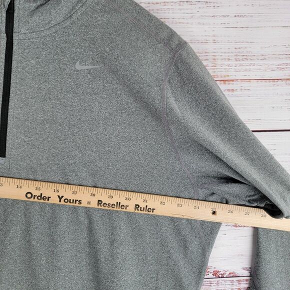 Nike DRI FIT Element Running Long Sleeve Shirt Mens XL 1/4 Zip Pullover Gray - Picture 4 of 9